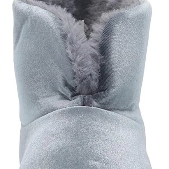 Dearfoams Sara Velour Women's Slipper Bootie Shiny Flintstone Size Small 5/6 - Picture 5 of 5